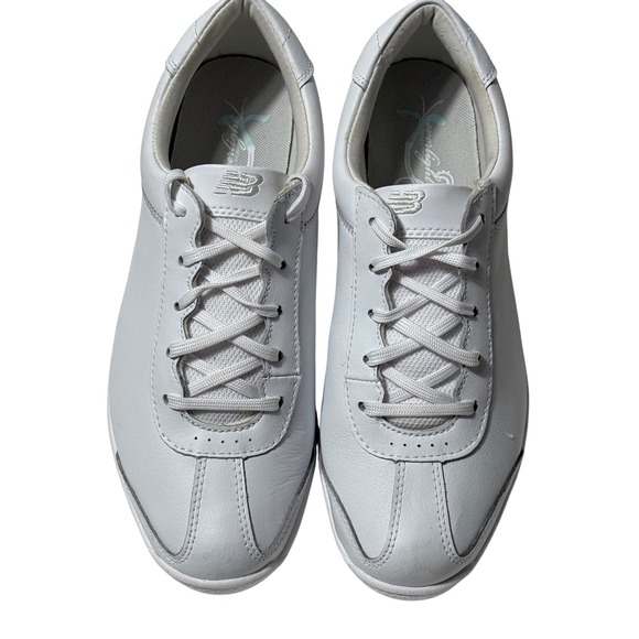 New Balance WW535WT Women\'s White Leather Comfort Walking Shoes‎ Size 8.5